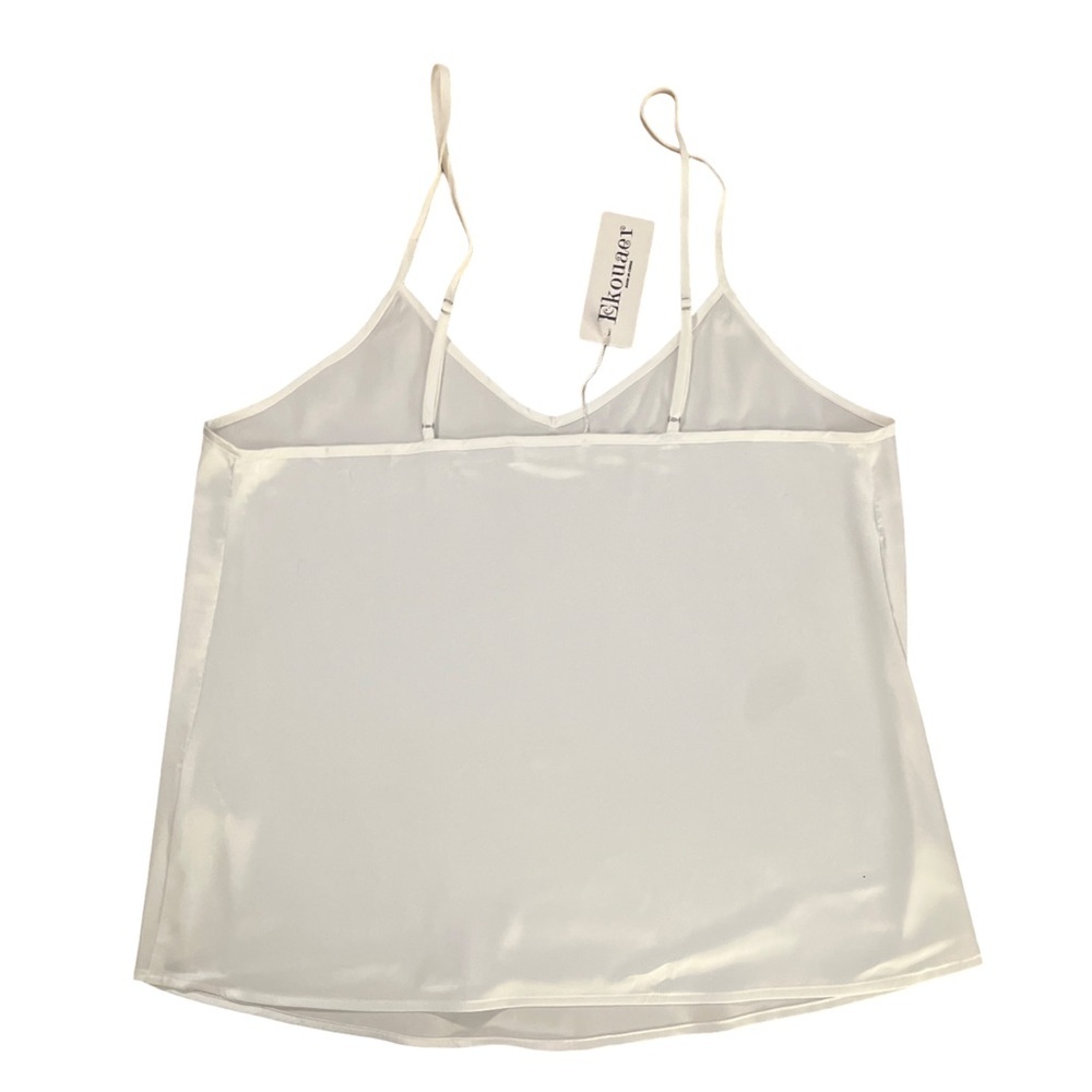 Ekouaer White Satin Camisole NWT Size Small - Picture 2 of 5